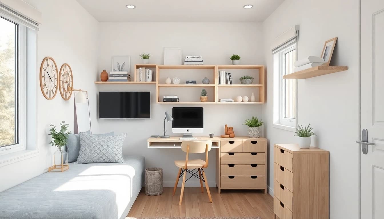 Kleinen Raum einrichten - Platzsparende Lösungen und vertikaler Stauraum